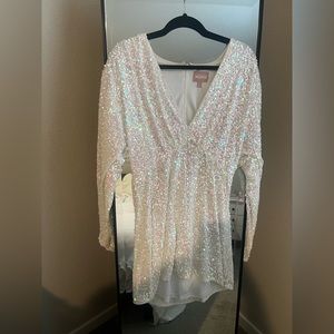 Show Me Your MuMu Kidman Mini Dress white sequin